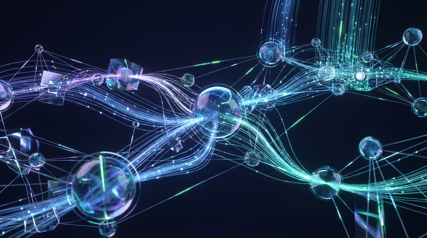 Abstract digital workflow background